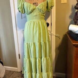 Princess Polly Light Green Backless Dress size 4